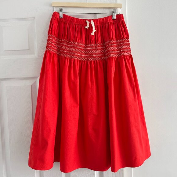 Sofie D'Hoore "Saudad" Cotton Skirt in Poppy Red, size 34. (fits size XS/S ish) - Picture 4 of 11
